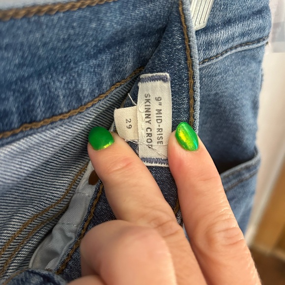 Madewell Jeans button Fly Cropped - Picture 2 of 4